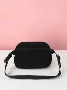 休閒腰包防水便攜包拉鍊胸包戶外運動斜挎包休閒旅行腰袋 - 黑色 - 查看 5