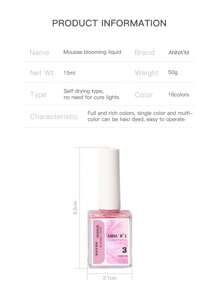 1入組15毫升開花凝膠指甲油,黃色美甲設計套裝,擴散效果美甲配件,水彩設計 - 黃色 - 查看 7