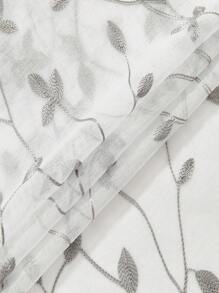 1入組刺繡落地窗簾,掛袋設計適用於各種場景,現代簡約風格薄紗......花朵和葉子設計,帶口袋,材質為人造麻,半透明薄......窗簾,適用於臥室、客廳,刺繡薄紗簾達到隱私保護,多用......通風窗簾 - 灰色 - 查看 5