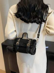 2023 Mới Thời trang Của phụ nữ Sang trọng Phong cách Thiết kế nối Với Khóa Đồ trang trí Thiết kế Có thể mang đi Ví Thích hợp Cho du lịch Và Mua sắm - màu đen - Xem 2