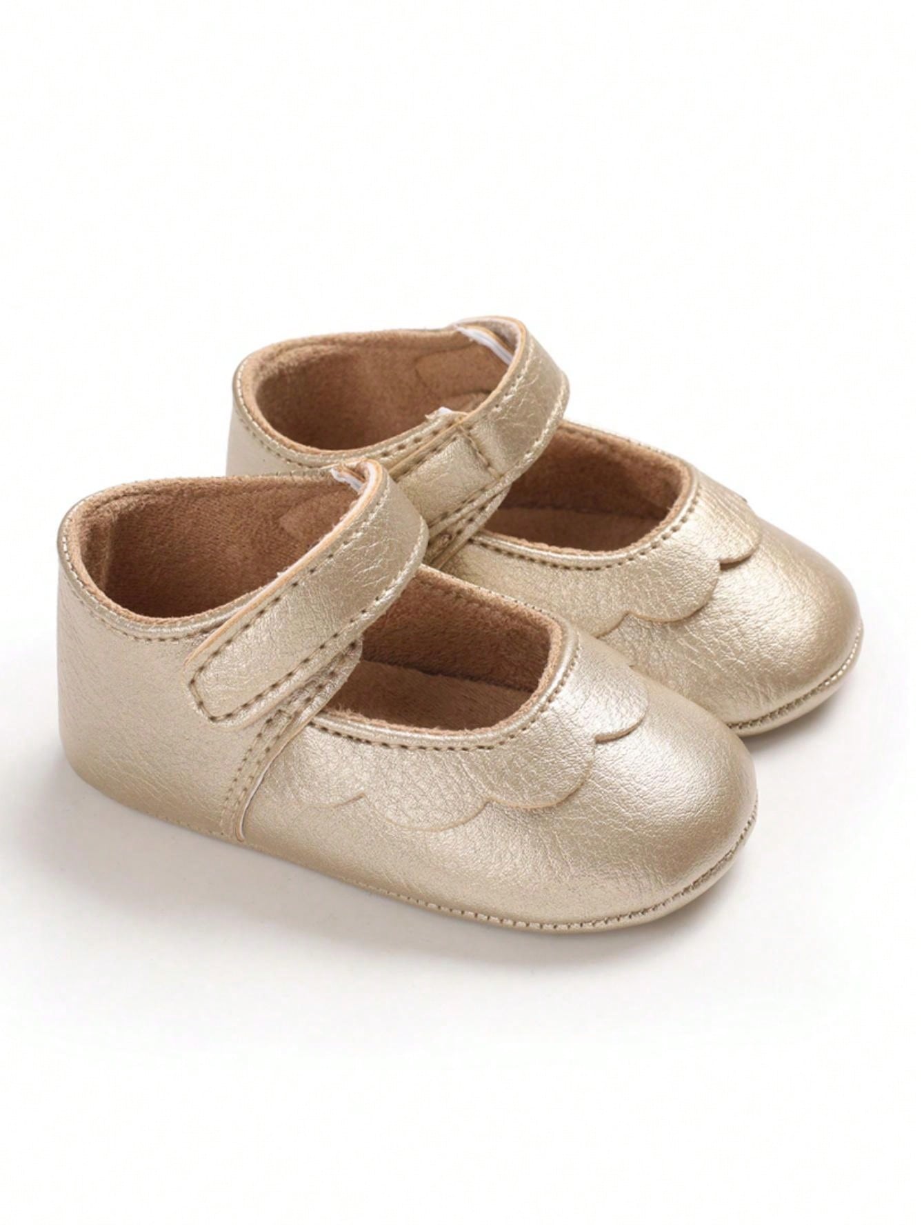 Newborn Baby Girls' Gold Series Soft Sole Flat Princess Shoes In Various Styles for Sale
