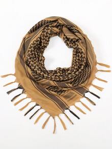 女用大鬍子戶外圍巾沙漠圍巾防風保暖迷彩圍巾 - 棕色 - 查看 4