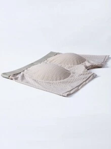 JOCKMAIL 1pc Mesh Design Sponge Padded Buttocks Lifting Men'S Boxer Briefs - Khaki - View 3