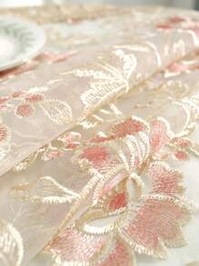 1 件 100% 涤纶桌旗，优雅刺绣，蕾丝花边，厨房餐桌装饰，餐垫，野餐垫，礼品，梳妆台电视柜防尘罩，家居装饰，家庭聚会，节日装饰，室内外，房间装饰，花园派对，婚礼装饰，多种尺寸可选 - 彩色 - 查看 11