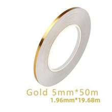 1捲毛刷金銀地板邊緣防水接縫壁貼,牆縫天花板家居裝飾,自粘瓷磚膠帶,196.85英寸 - 彩色 - 查看 7