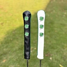 Golf Pointing Stick Cover Direction Indicator Stick Cover PU Leather Positioning Stick Practice Baseball Stick Protective Cap - Black - View 2