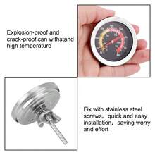 1PC Household Cooking Temp Gauge Oven Thermometer Instant Read For Kitchen Home Baking BBQ Smoker Grill Thermometer 0-400℃ - Silver - View 5