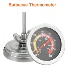 1PC Household Cooking Temp Gauge Oven Thermometer Instant Read For Kitchen Home Baking BBQ Smoker Grill Thermometer 0-400℃ - Silver - View 7