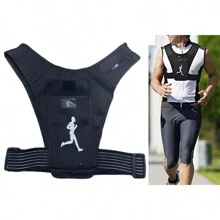1pc Running Waist Bag Fitness Correction Belt - Black - View 1