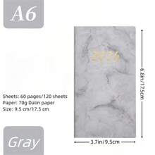 1冊2024年英文每日筆記本,365天時間管理周程式,a6皮革筆記本效率手冊 - 藍色 - 查看 8