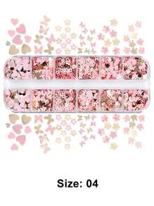 1 hộp Của Đen Và Màu hồng Thỏ Tim Váy rộng Kim sa Nghệ thuật làm Móng Đổ đầy Đồ trang trí DIY Nhựa epoxy UV Khuôn silicon Đổ đầy Pha lê Làm Thủ công Trang trí Phụ kiện - Nhiều màu - Xem 11