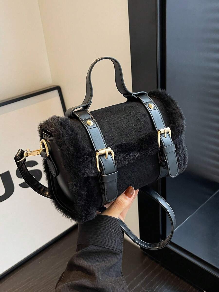 2023 Mới Thời trang Của phụ nữ Sang trọng Phong cách Thiết kế nối Với Khóa Đồ trang trí Thiết kế Có thể mang đi Ví Thích hợp Cho du lịch Và Mua sắm - màu đen - Xem 1