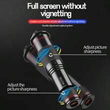 HD Chụp ảnh xa Ống kính Đối với Điện thoại di động , Với Kim loại Kẹp , Tuyệt vời Đối với Tầm xa Shooting , Phát trực tiếp , Buổi hòa nhạc , , - màu đen - Xem 4