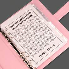 100 Days Envelope Challenge Binder Couple Savings Challenge Binder Lovers Save $5,050 Budget Notebook Money Envelopes - Yellow - View 4