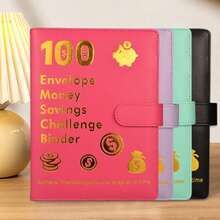 100 Days Envelope Challenge Binder Couple Savings Challenge Binder Lovers Save $5,050 Budget Notebook Money Envelopes - Yellow - View 5