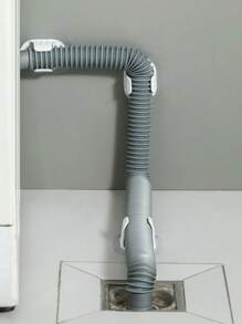 5入組自粘式洗衣機排水管固定夾,適用於滾筒洗衣機,無需鑽孔安裝 - 白色 - 查看 3