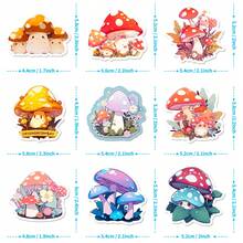 50張夢幻的蘑菇貼紙,幻象卡通可愛動物蘑菇貼紙,塗鴉貼紙,吉他行李貼紙 - 彩色 - 查看 2