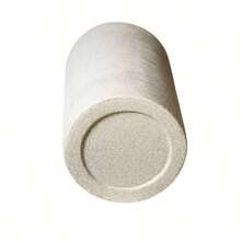 Round Column Plant Pot Grafiato In Resistant Polyethylene With UV Protection Does Not Fade - 沙 - 查看 4