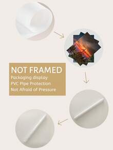 3入組山景森林日落客廳壁畫,帶有美麗風景的畫布列印品 - 彩色 - 查看 7