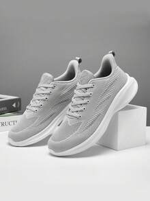 時尚休閒風格男鞋,戶外運動運動鞋,純色,耐磨,透氣,防滑,低領口,綁帶式,低跟,男士休閒鞋,網球鞋,跑步鞋,春秋季節