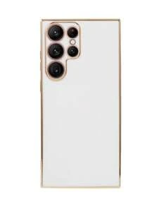 1個 メッキ加工されたスマホケース、隠しグリップスタンド、ショック吸収超薄型保護カバー、カメラレンズ付き、フル保護ソフトシリコンケース、Galaxy A14/S23 Ultra/A54/A12/A23 5g/A33 5g/S10+/S21/S23/A34シリーズ対応(複数の色展開)