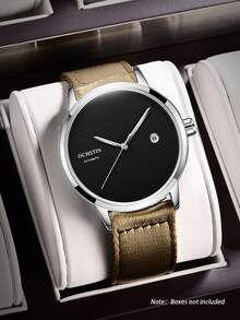 Ochstin Fashionable High-End Lightweight Business Essential Men's Automatic Self-Winding Mechanical Watch, Water Resistant, Luminous, Nylon Strap - Black - View 4