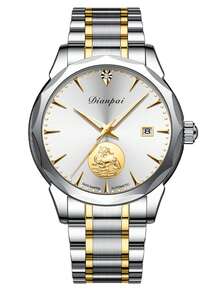 Authentic Men's Automatic Mechanical Watch, Waterproof And Luminous Fashionable Luxury Brand Good Luck Pixiu Design - White - View 6