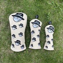 1pc Fun And Protective Golf Headcovers For Driver And Fairway Clubs -Cartoon Pattern Golf Accessories For Men Golf Equipment Golf Gift - Beige - View 1
