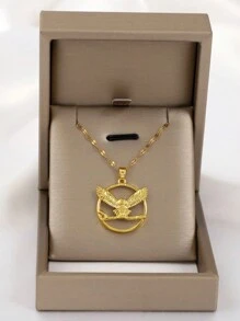 1件时尚简约百搭的个性优雅精致金色生命之树猫头鹰吊坠项链，适合女性日常佩戴 - K款 - 查看 20