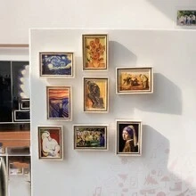 世界著名畫作設計的樹脂冰箱磁鐵 - 粉色 - 查看 5