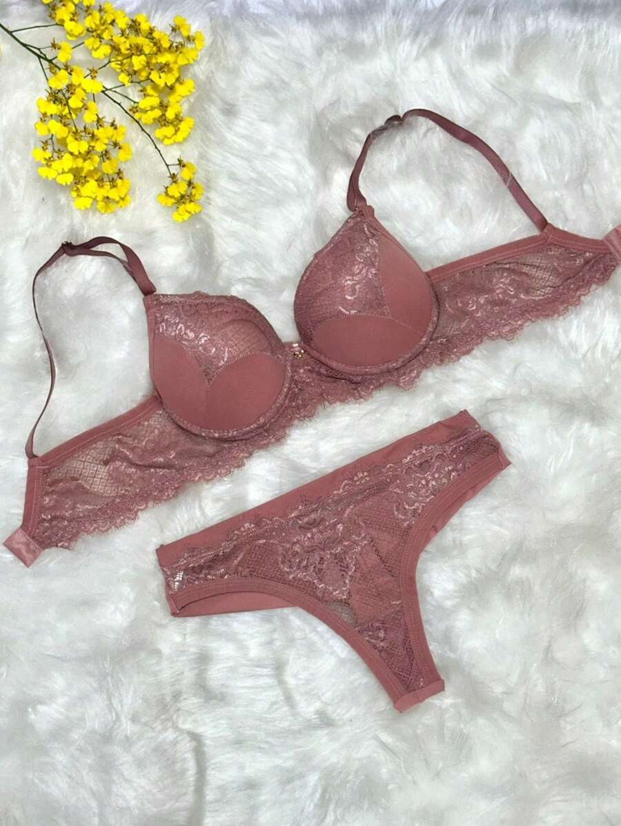 Women Bra & Panty Sets - Màu hồng gỉ - Xem 1