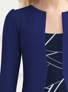 Tween Girls Printed Patchwork 2 In 1 Pencil Dress - Royal Blue - View 4