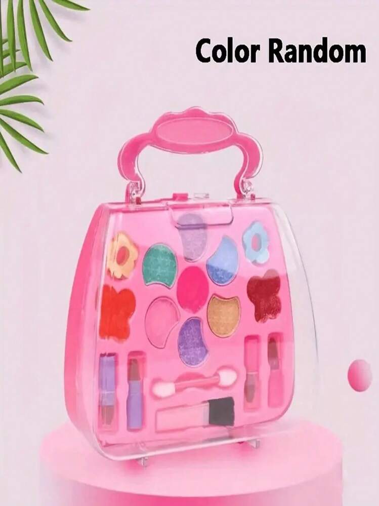 1PC Kids Pretend Makeup For Toddlers, Fake Play Makeup Kit For Little Girls,Princess Party Dressing Box Set Simulation Dressing Table Makeup Toy Cosmetics Pretend Play Kit - Red - View 3