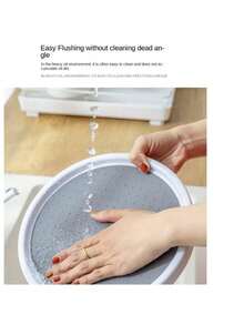 1pc Rotating Kitchen Seasoning Rack, Living Room Storage Box, Fruit Plate, Double-Layer Countertop Organizer For Home - Baby Blue - View 4