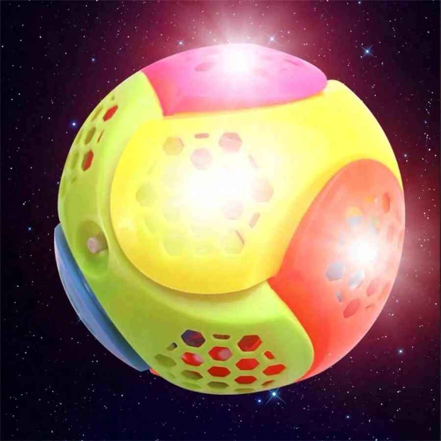 Bola maluca eletrônica monta e desmonta com luz e som estimula seu bebê - Multicolorido - Visão 1