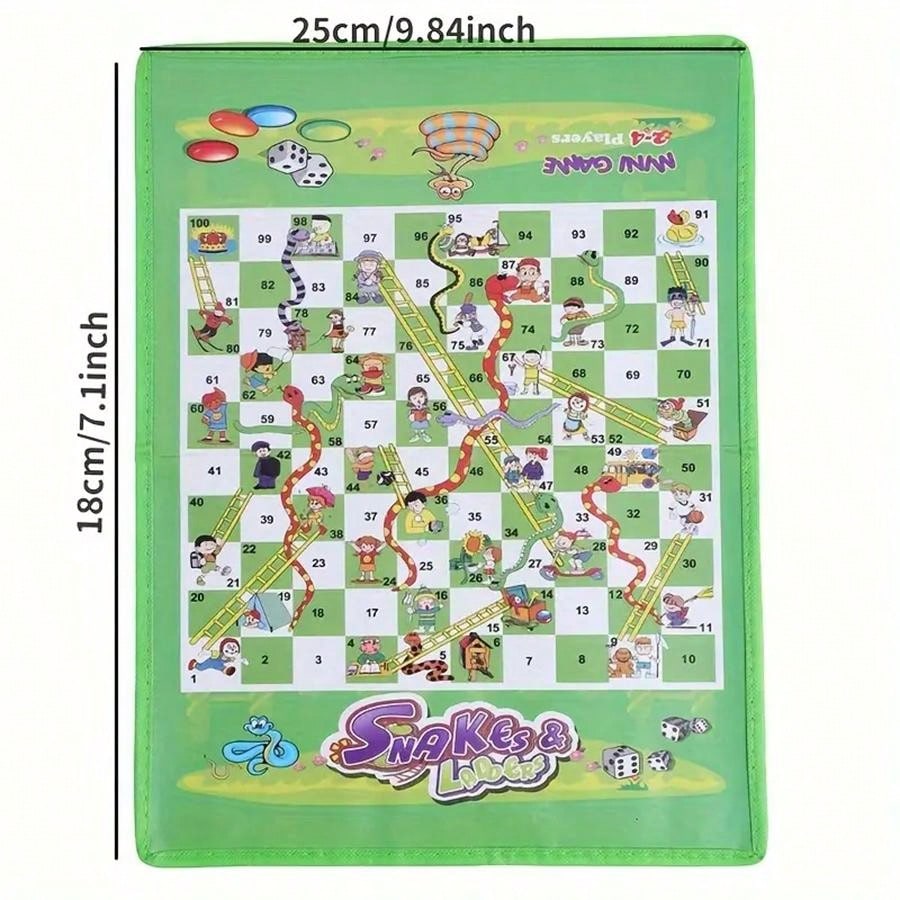 1pc Combo Classic Board Games Ludo / Snakes & Ladders / Chutes