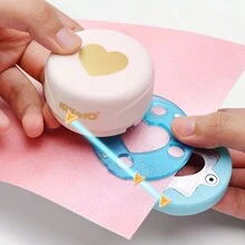 Heart-Shaped Magnetic Embosser Hand Embosser Any Positioning Visual Embosser Cutting Board Embosser - Blue - View 3