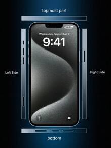 3pcs/Pack 0.1mm Scratch-Resistant Tempered Glass Screen Protector Frame Compatible With Apple IPhone 16/16Pro/16Plus/16Promax, IPhone 15 /15 Plus /15 Pro /15 Pro Max, IPhone 14 /14 Plus /14 Pro /14 Pro Max, IPhone 13/13 Pro/13 Pro Max, IPhone 12/12 Pro/12 Pro Max