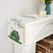 幸運三葉草聖派翠克節桌旗,季節性春季假期廚房餐桌裝飾,適合室內戶外家庭派對裝飾 - 綠色 - 查看 4