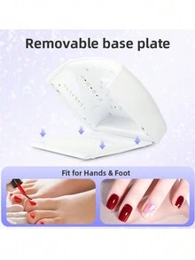 Uv Led凝膠指甲燈 紫色光療機器,專業美甲燈 1件塑料uv凝膠指甲油干燥器 Uv凝膠指甲油燈快速固化,快速干燥指甲油黏合劑烘烤燈指甲燈攜帶式手柄大空間指甲機自動智能傳感器,適用於凝膠指甲油固化沙龍使用和家庭diy美甲,是女孩的最佳禮物