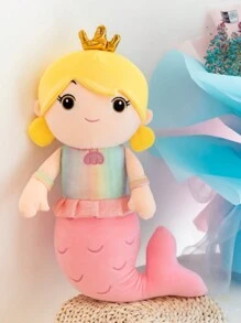 1 件美人魚絨毛玩具娃娃枕頭禮物送給孩子、朋友、女朋友、生日、情人節 - 粉色 - 查看 1