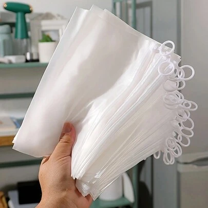 5 件/10 件透明磨砂环拉链袋，适用于内衣、化妆品、文具、旅行收纳袋、化妆包、化妆包、度假收纳袋、大容量化妆品收纳盒化妆盒，适用于口红、刷子、护肤品、手机、硬币、小物品，适用于家庭、礼物、度假和节日万圣节圣诞节多功能用途，波西米亚风