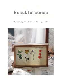 快樂限量版盒裝植物主題裝飾貼紙用於日記、復古花卉裝飾貼紙 - 眾裡尋花 - 查看 5