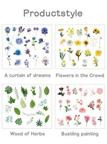 快樂限量版盒裝植物主題裝飾貼紙用於日記、復古花卉裝飾貼紙 - 眾裡尋花 - 查看 6