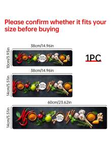 1pc Anti-Slip Silicone Drying Mat With Seasoning Pattern, Multiple Sizes For Different Faucets, Kitchen Bathroom Accessory - Multicolor - View 2
