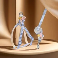 1 Set Blue Dog Traction Rope Anti-Escape Pet Chest & Back Leash Adjustable Cat Leash For Outdoor Walking - Blue - View 1