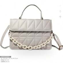 Shendy Vendy Women's Metal Chain One Shoulder Crossbody Bag - 香檳色 - 查看 4