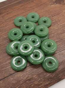 20 件带扣玻璃珠，仿玉首饰制作配件 - 平安扣 - 查看 5