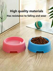 1入隨機顏色經典美式寵物碗,塑料狗碗,糖果色適用於小狗、小貓和貓咪 - 彩色 - 查看 5