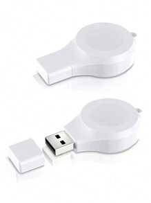 USB Wireless Charger Suitable For All Compatible With Apple Watch Series Suitable For Office, Dorm, And Home - White - View 2